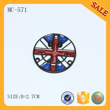 MC571 Round enamel colorful brand logo label